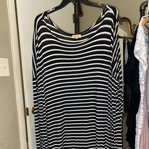 Piko 1988 Long Sleeve Striped Tunic Dress
